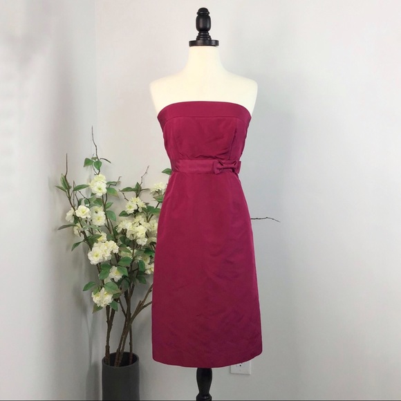 J. Crew Dresses & Skirts - J Crew Emma Fuschia Silk Strapless Dress